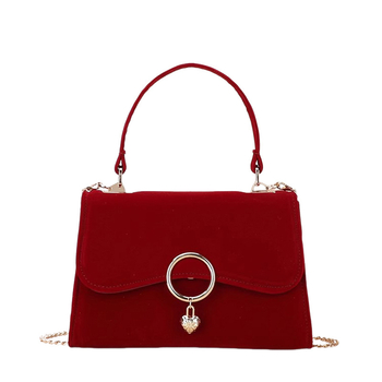 Crossbody táska fedéllel, szintetikus bőr, trapéz alakú, csat-zárás, textil bélés