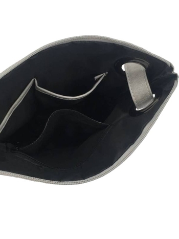 Uniszex PU kézitáska | Zipzáros zárás | Vízszintes négyzetes forma | Telefontok zseb | Nagy kapacitás