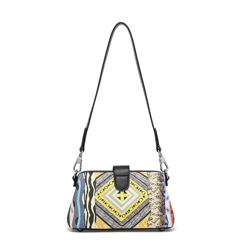 COCIO Boho večernja torbica od PVC-a – crossbody s šnurnim zatvaranjem, unutarnji pretinac