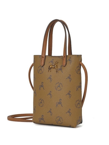 Ramenska torba s nišnim dizajnom, dvostruka džep za telefon, PU, mali kvadratni oblik, magnetsko zatvaranje, unutarnji džep na zip