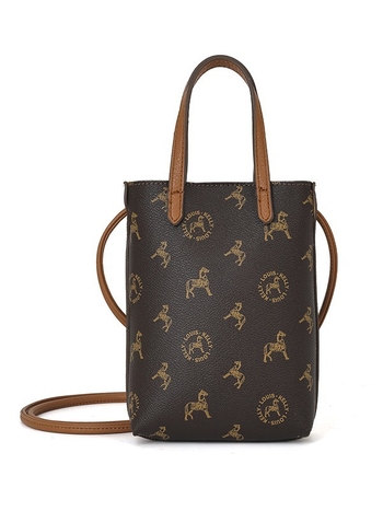 Ramenska torba s nišnim dizajnom, dvostruka džep za telefon, PU, mali kvadratni oblik, magnetsko zatvaranje, unutarnji džep na zip