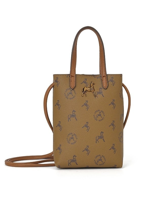 Ramenska torba s nišnim dizajnom, dvostruka džep za telefon, PU, mali kvadratni oblik, magnetsko zatvaranje, unutarnji džep na zip