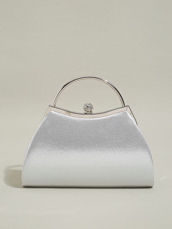 Geantă de seară crossbody cu pliuri, material poliester, căptușeală poliester, formă scoică, închidere cu lacăt