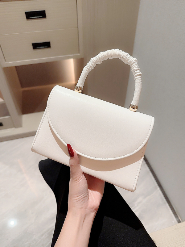 PU női váll- és keresztpántos táska fedéllel — függőleges négyzet alakú forma, könnyű luxus, 2023 nyár