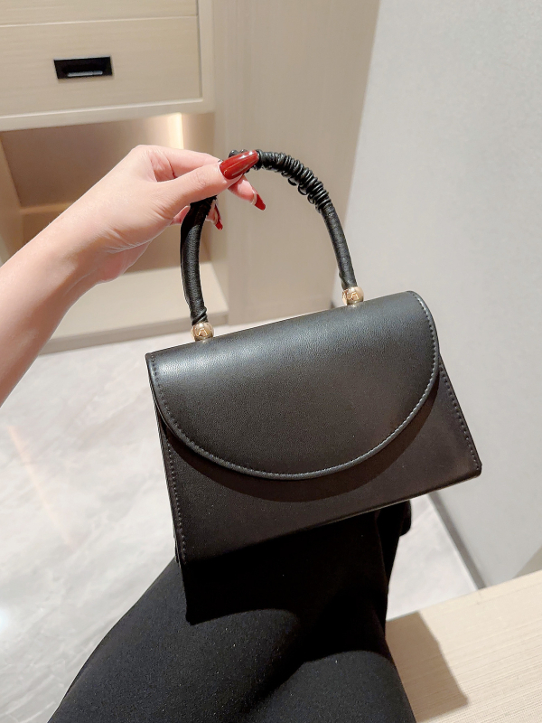 PU női váll- és keresztpántos táska fedéllel — függőleges négyzet alakú forma, könnyű luxus, 2023 nyár