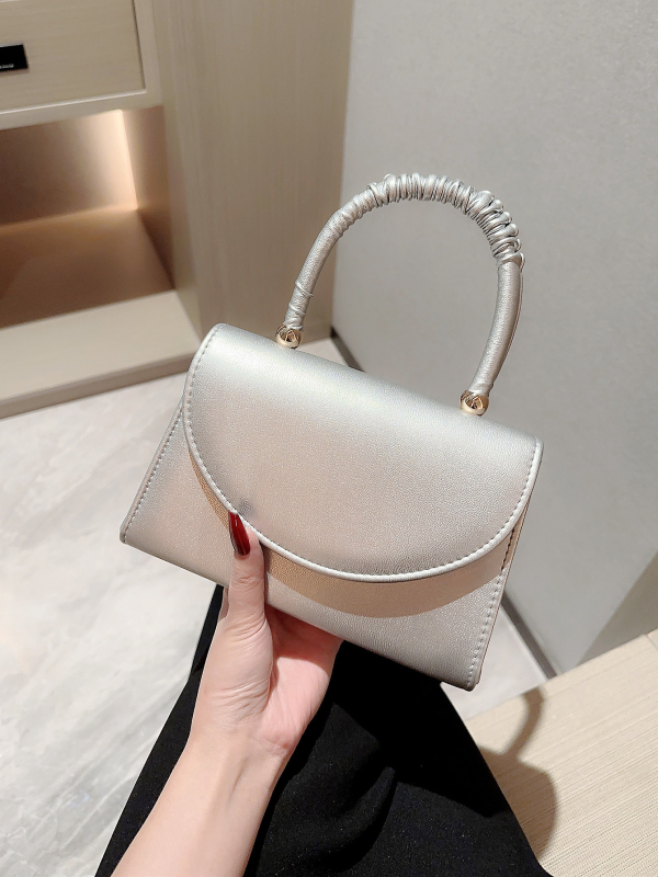 PU női váll- és keresztpántos táska fedéllel — függőleges négyzet alakú forma, könnyű luxus, 2023 nyár