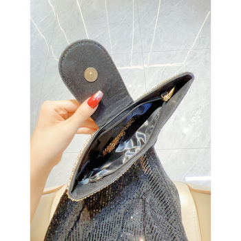 Клач чанта с форма на панделка и диамантено обсипване, закопчаване с връзка, полиестерна подплата, джоб за телефон и ID карта, една презрамка