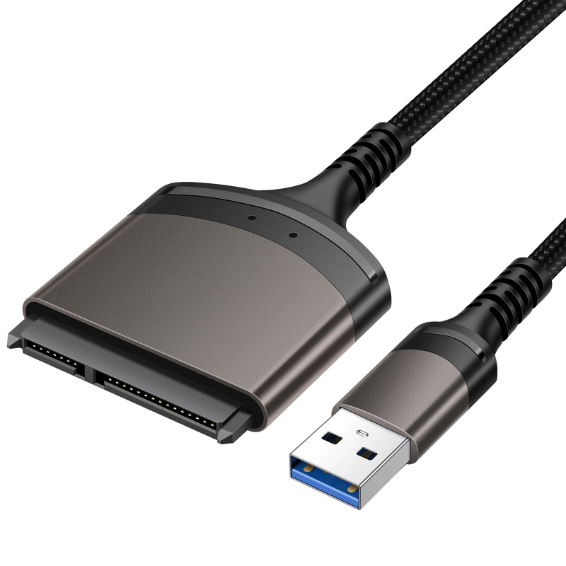 Αντάπτορας USB 3.0 σε SATA για δίσκο 2,5 ιντσών με περίβλημα από κράμα αλουμινίου, καλώδιο χαλκού 23 cm, μοντέλο E55