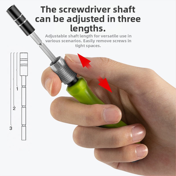 Bai Yi 32-in-1 atsuktuvų rinkinys namų naudojimui, itin tikslūs remonto įrankiai, magnetinės ir izoliacinės galvutės, 45# plienas, svoris 107 g