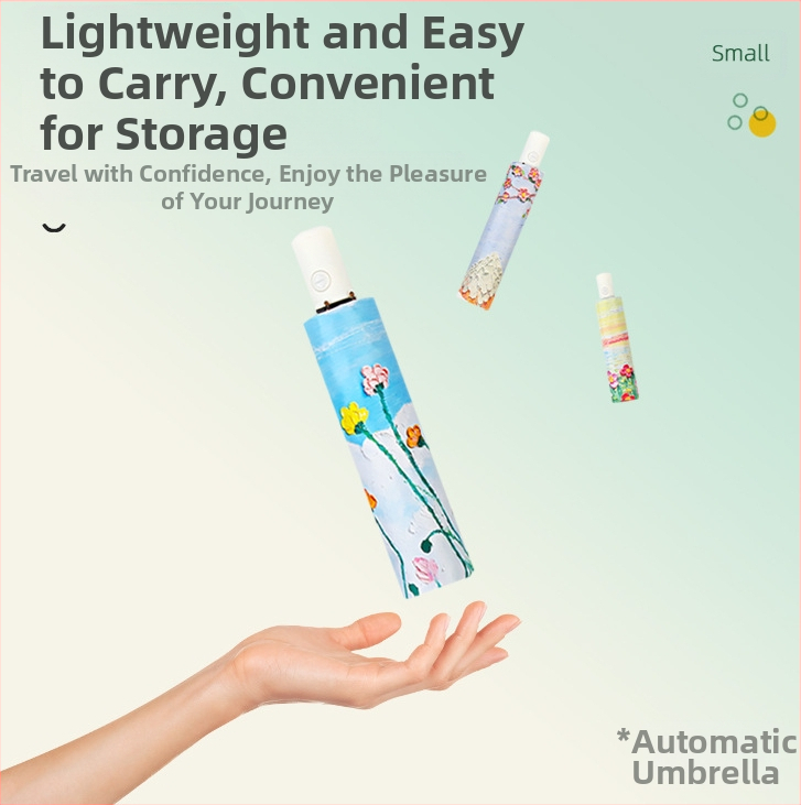 Automatinis atidarymas ir uždarymas skėtis, 8 plieno rėmas, audinys 190T, UV apsauga UPF 40+, plastikinė rankena