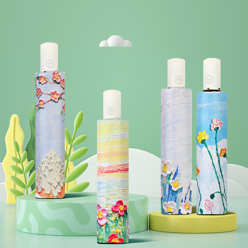 Automatinis atidarymas ir uždarymas skėtis, 8 plieno rėmas, audinys 190T, UV apsauga UPF 40+, plastikinė rankena