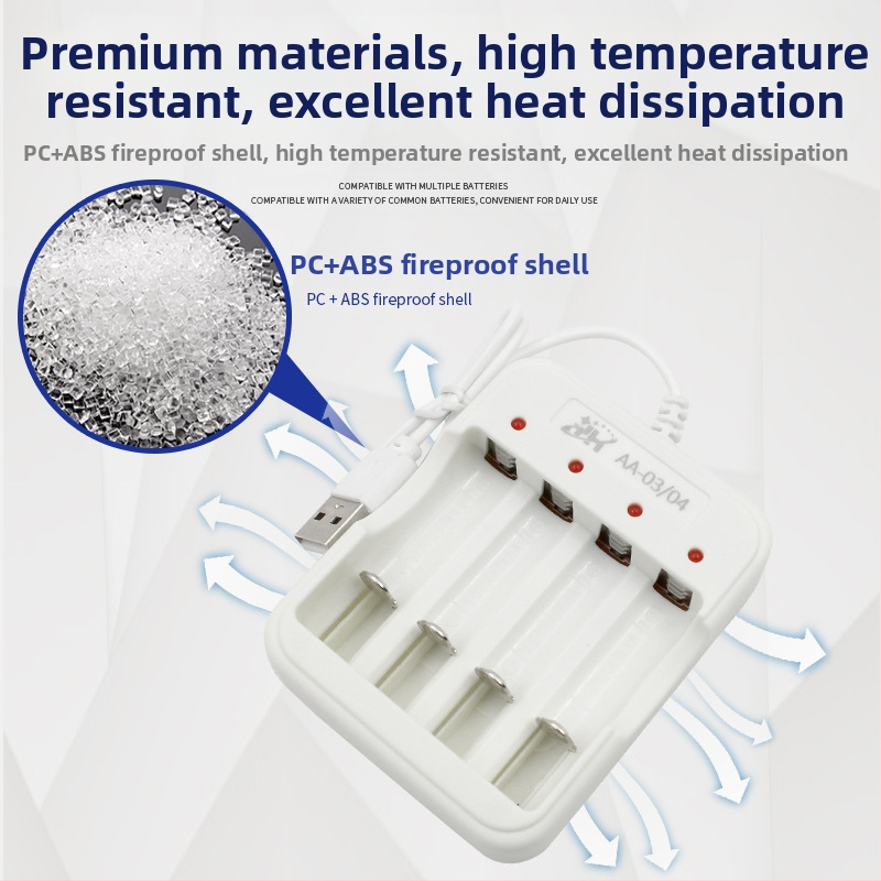 Зарядно за батерии No.5/7 0904, вход 5V 1–2A, изход 1.2V 0.25A, CE сертифициран