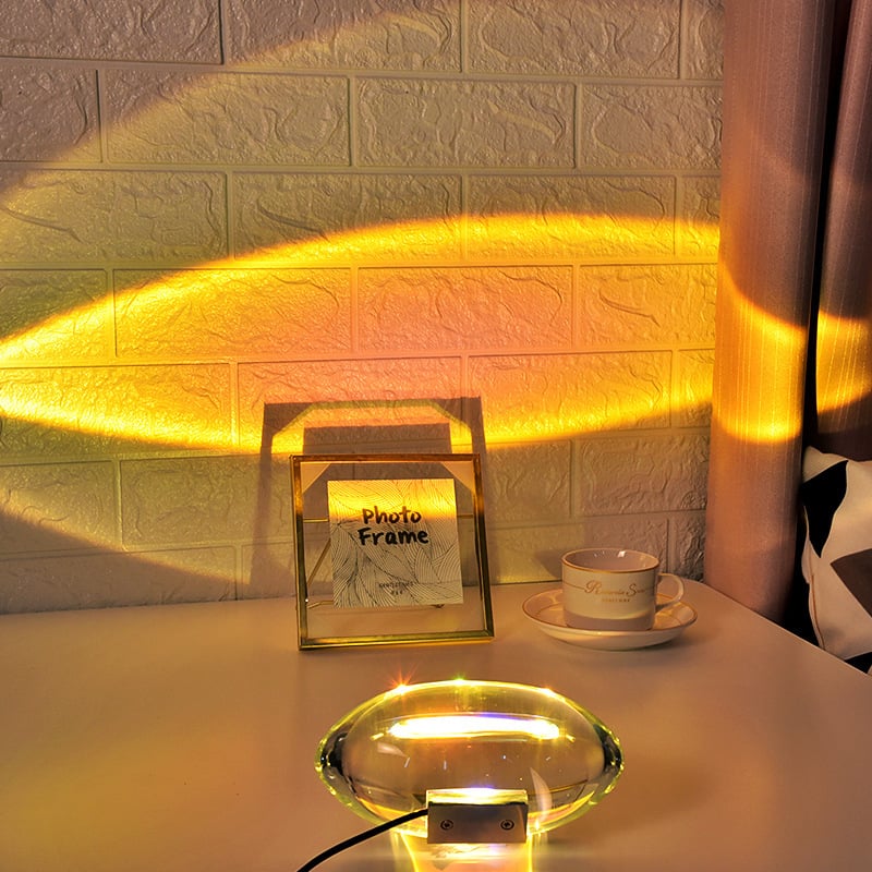 Crystal Angel's Eye stolna lampa za modernu spavaću sobu, noćna svjetiljka s projekcijom, dizajnerski stil