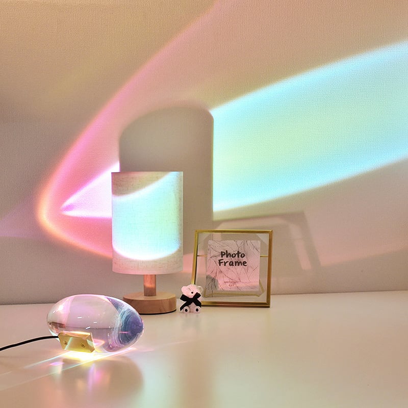 Crystal Angel's Eye stolna lampa za modernu spavaću sobu, noćna svjetiljka s projekcijom, dizajnerski stil