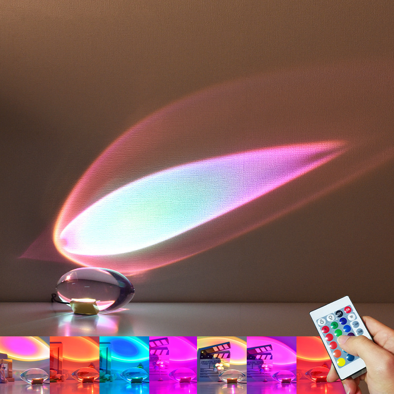 Crystal Angel's Eye stolna lampa za modernu spavaću sobu, noćna svjetiljka s projekcijom, dizajnerski stil