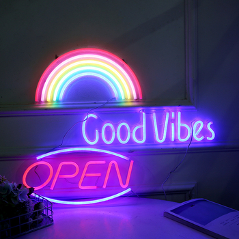 LED neon hátsó panel - E14 aljzat, USB tápegység, IP42, 60000 óra élettartam