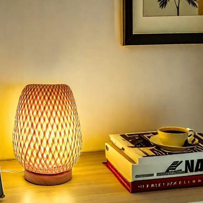 Bambuko stalo lemputė — Japonijos zen atmosfera, Naujasis Kinijos stilius, EU CE sertifikatas