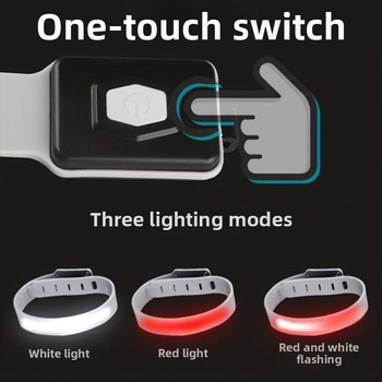 Външна преносима COB светлина за бягане, Type-C зареждане, LED, 5V, 1W, бутонен превключвател