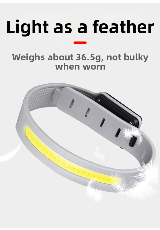 Външна преносима COB светлина за бягане, Type-C зареждане, LED, 5V, 1W, бутонен превключвател