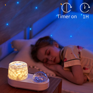 Νυχτερινό φως με Bluetooth ηχείο, προβολή αστεριών και εφέ κυματισμού νερού