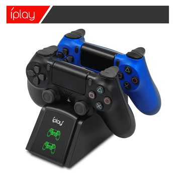 iplay HBP-119 Φορτιστής PS4 χειριστηρίου με USB Micro διεπαφή και περιστρεφόμενη LED ένδειξη, ABS περίβλημα