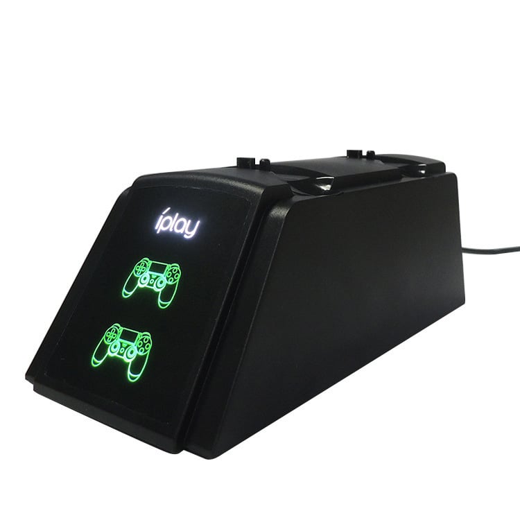iplay HBP-119 Punjac za PS4 kontroler s USB Micro sučeljem i rotirajućim LED indikatorom, ABS kućište