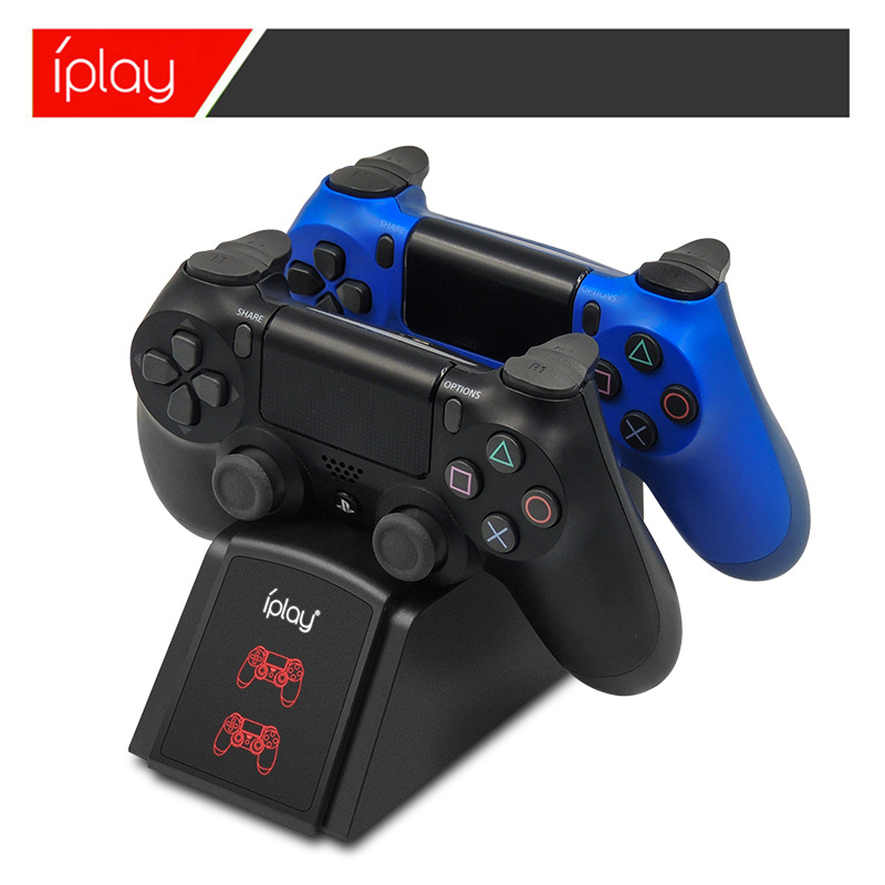 iplay HBP-119 Punjac za PS4 kontroler s USB Micro sučeljem i rotirajućim LED indikatorom, ABS kućište