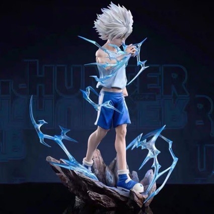 PVC figura Killua Zoldyck u stojećem položaju – Hunter x Hunter, Peeling Animation, pakiranje u kutiji, animacijski prikaz uključen, sastavljena