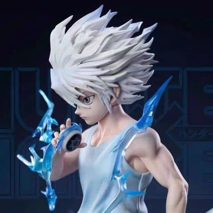 PVC figura Killua Zoldyck u stojećem položaju – Hunter x Hunter, Peeling Animation, pakiranje u kutiji, animacijski prikaz uključen, sastavljena
