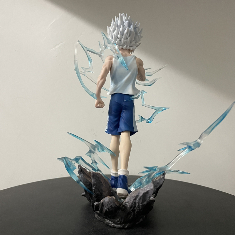 PVC figura Killua Zoldyck u stojećem položaju – Hunter x Hunter, Peeling Animation, pakiranje u kutiji, animacijski prikaz uključen, sastavljena