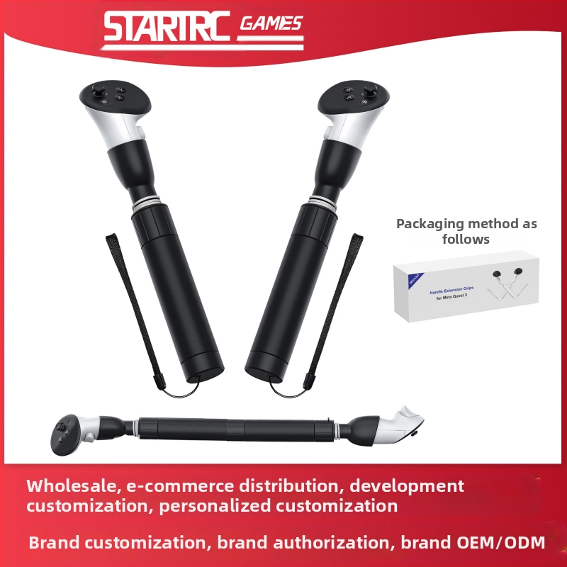 Meta Quest 3 светлинен меч дръжка разширител за VR очила – аксесоар за голф игра, ABS + силикон