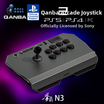 QANBA N3 аркаден джойстик, USB кабелен интерфейс, съвместим с PS5/PS4/PC, пластмасов корпус, стил Е-спорт