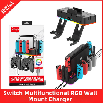 SwitchOLED viacúčelový nástenný držiak pre Switch – USB nabíjací stojan pre ovládače