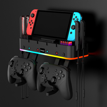 SwitchOLED πολυλειτουργική επιτοίχια βάση για Switch – USB θήκη φόρτισης για χειριστήρια παιχνιδιών