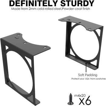 Στήριγμα κάτω από το γραφείο Xbox Series X|S με κρυφό χώρο αποθήκευσης και εξαερισμό