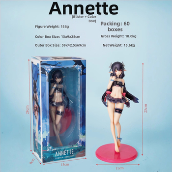 PVC φιγούρα Deviruchi για κουτί PC, όρθιο κορίτσι, μη συναρμολογούμενη, 18+