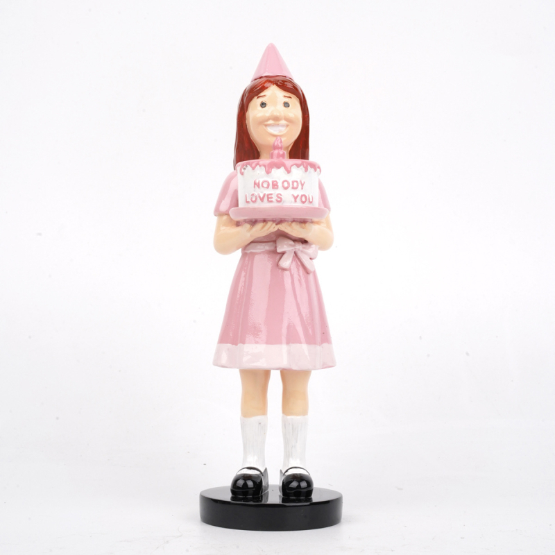 Tuoyi figură din rășină – ornament cu stil cartoon, meșteșug din rășină, ambalaj din carton