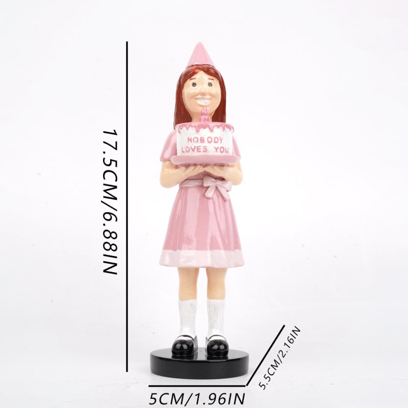 Tuoyi figură din rășină – ornament cu stil cartoon, meșteșug din rășină, ambalaj din carton