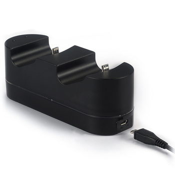 PS4 Ασύρματος Φορτιστής Ελεγκτών – Διπλός σταθμός φόρτισης, USB σύνδεση, συμβατό με PS4 χειριστήρια, διαστάσεις 55×160×57 mm, βάρος 197 g, ABS περίβλημα
