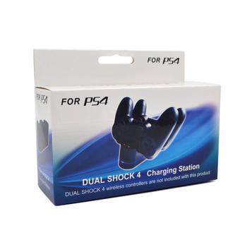 PS4 Ασύρματος Φορτιστής Ελεγκτών – Διπλός σταθμός φόρτισης, USB σύνδεση, συμβατό με PS4 χειριστήρια, διαστάσεις 55×160×57 mm, βάρος 197 g, ABS περίβλημα