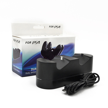 PS4 Ασύρματος Φορτιστής Ελεγκτών – Διπλός σταθμός φόρτισης, USB σύνδεση, συμβατό με PS4 χειριστήρια, διαστάσεις 55×160×57 mm, βάρος 197 g, ABS περίβλημα