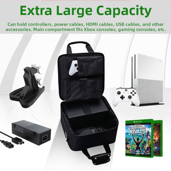 G-STORY Τσάντα Αξεσουάρ Xbox Κονσόλας, Αδιάβρονο Νάιλον, Φερμουάρ, Χωρά Κονσόλα, Χειριστήρια και Δίσκοι