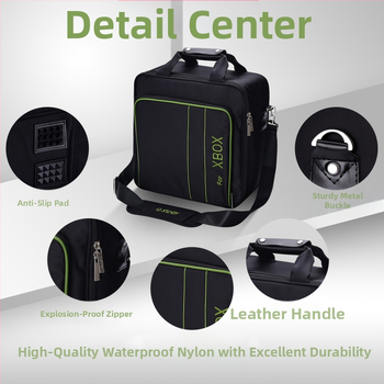 G-STORY Τσάντα Αξεσουάρ Xbox Κονσόλας, Αδιάβρονο Νάιλον, Φερμουάρ, Χωρά Κονσόλα, Χειριστήρια και Δίσκοι