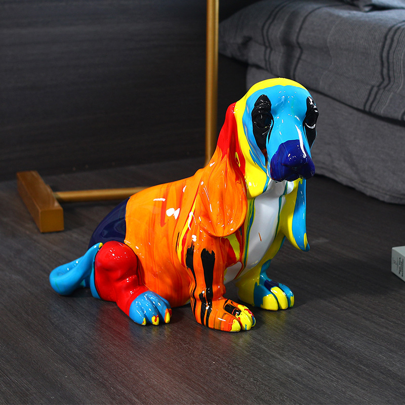 Beagle figurica od smole Jane O. — moderni minimalistički stil, materijal smola