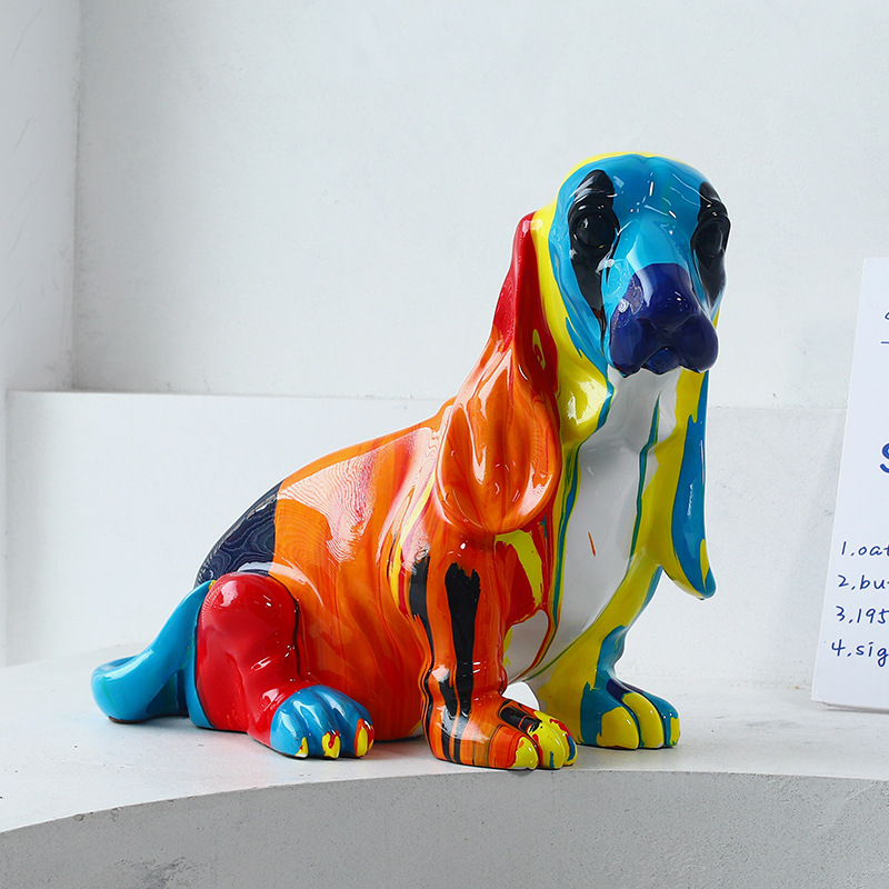 Beagle figurica od smole Jane O. — moderni minimalistički stil, materijal smola