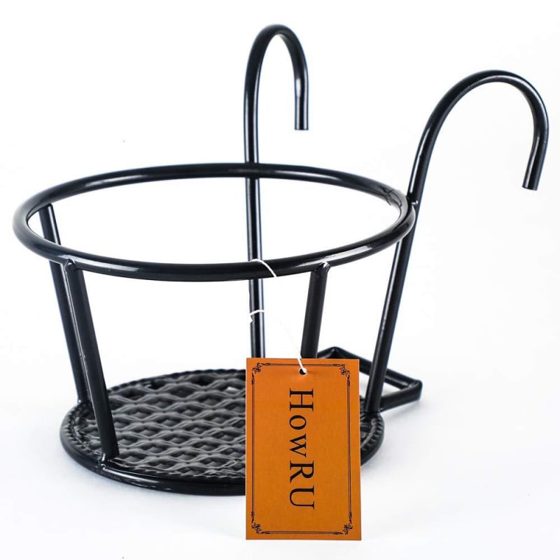 Raft de flori pentru balcon din fier forjat, decor suspendat pentru grădină — Zhongxin Hardware (Personalizare disponibilă)