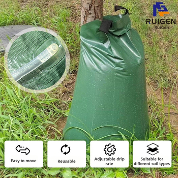 Σακούλα άρδευσης κήπου με σταγόνες, επαναχρησιμοποιούμενη για φρούτα δέντρα, πρόληψη ξηρασίας (20 γαλόνια, PVC)