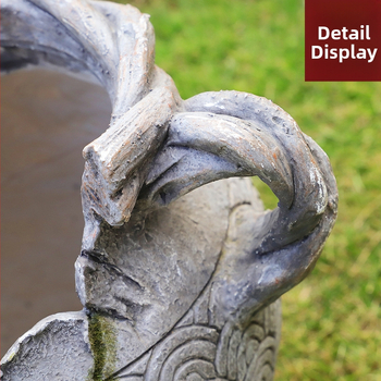 Γλάστρα με σταθερή βάση από ρητίνη για εξωτερικούς χώρους κήπου, ειδυλλιακό στυλ