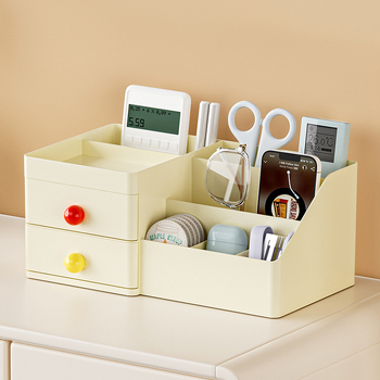 Επιτραπέζιο κουτί αποθήκευσης με διαμερίσματα για καλλυντικά και γραφική ύλη – Μοντέλο W2036, 2L, Υλικό HIPS+PS+PP, μοντέρνο μινιμαλιστικό στυλ