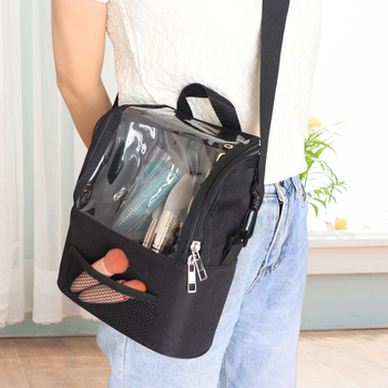 Átlátszó sminktáska nagy kapacitással, 400 g, hordozható helyszíni használatra